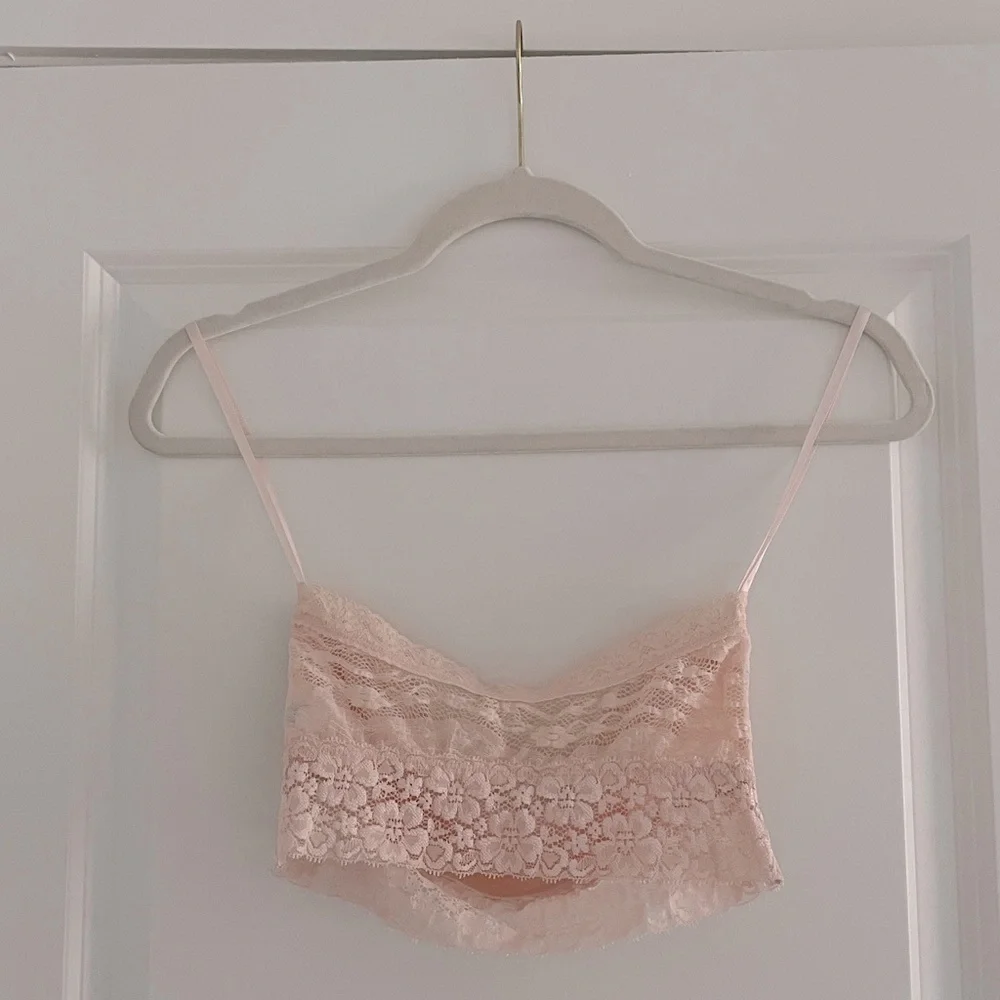 Free People Lace Longline Bandeau Bralette